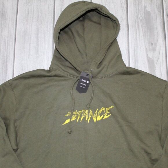 NEW Stance Pullover Hoodie Army Green The Palm Slayer Skull - Men's L - Picture 2 of 7